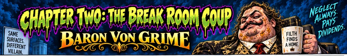 Chapter Two: The Break Room Coup — title strip